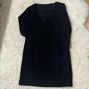 Like New - Mango Suit Womens Elegant Black V-Neck Dress